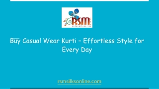 Buy Casual Wear Kurti – Effortless Style for Every Day
