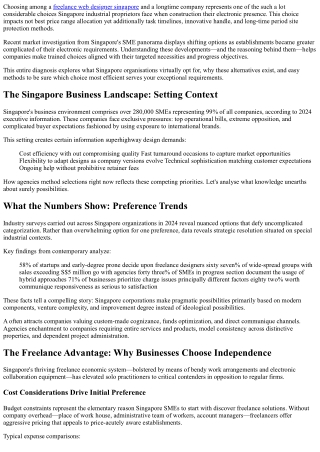 Freelance Web Design vs Agency: The Shift in Singapore Buyer Preferences