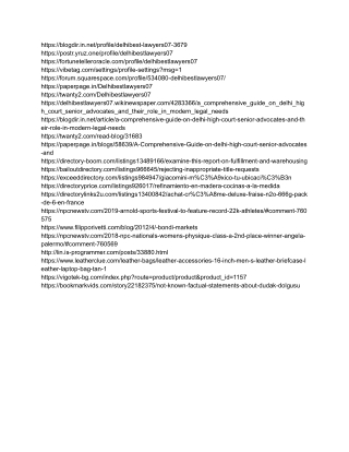 A Comprehensive Guide on delhi high court senior advocates and Their Role in Modern Legal Needs