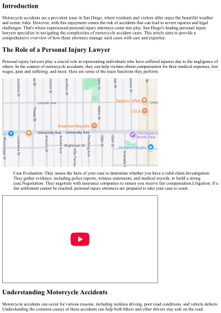 San Diego's Leading Personal Injury Attorneys: Handling Motorcycle Accidents wit