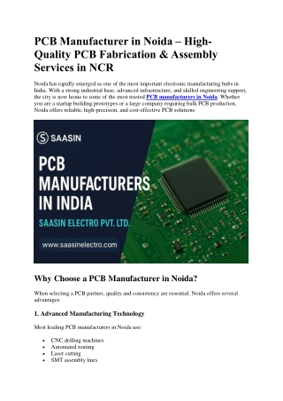 PCB Manufacturer in Noida