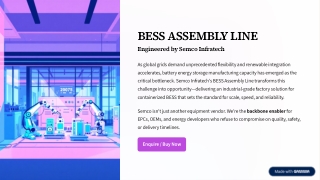 BESS Assembly Line Semco’s Manufacturing Backbone for the Energy Market