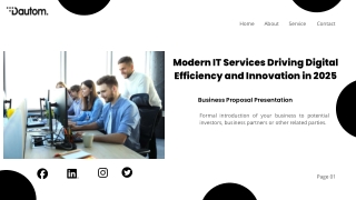 Modern IT Services Driving Digital Efficiency and Innovation in 2025