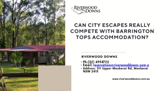 Can City Escapes Really Compete With Barrington Tops Accommodation