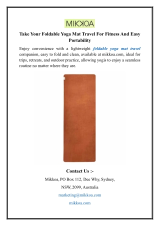 Take Your Foldable Yoga Mat Travel For Fitness And Easy Portability