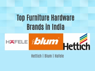 Top Furniture Hardware Brands in India: Hettich, Blum & Hafele