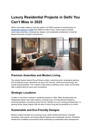 Residential Projects In Delhi _ TARC