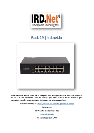 Rack 19 | Ird.net.br