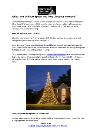 Liberty Flag & Specialty- Christmas Building Front decoration