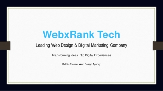 WebxRank Tech Presentation