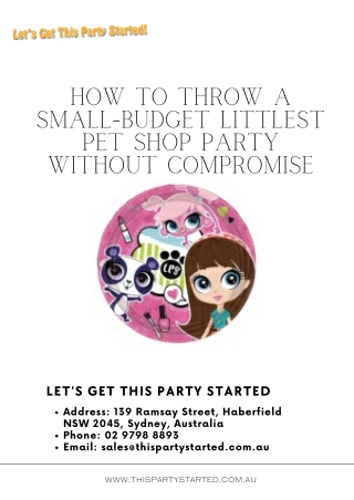 How to Throw a Small-Budget Littlest Pet Shop Party Without Compromise