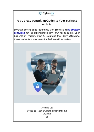 AI Strategy Consulting Optimize Your Business with AI
