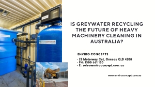 Is Greywater Recycling the Future of Heavy Machinery Cleaning in Australia