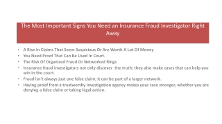 The Most Important Signs You Need an Insurance Fraud Investigator Right Away