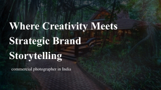 Leading Commercial Photographer in India