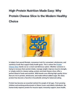 Protein Cheese Slice