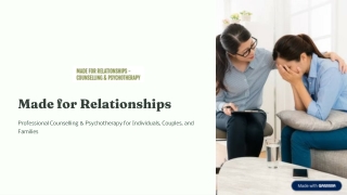 Professional Counselling & Psychotherapy for Individuals, Couples, and Families