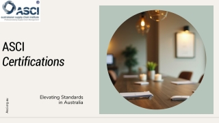 ASCI Certifications Elevating Professional Standards in Australia
