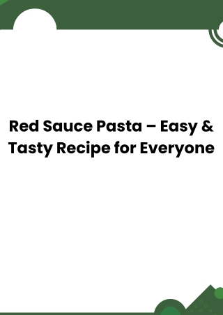 RED SAUCE PASTA