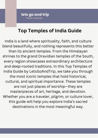Top Places in India