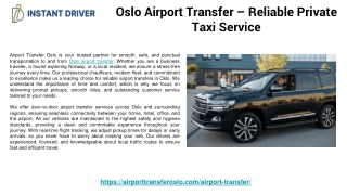 Premium Limo Service in Oslo | Airport Transfer Oslo