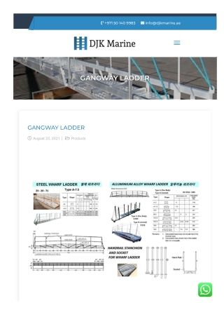 Gangway wharf ladder UAE
