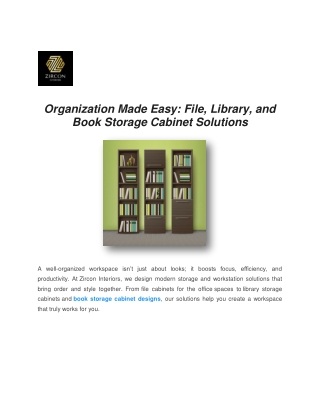 Organization Made Easy: File, Library, and Book Storage Cabinet Solutions