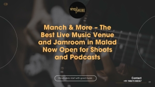 Manch & More – The Best Live Music Venue and Jamroom in Malad Where Every Artist Finds Their Stage in Malad West