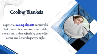 Cooling Blankets