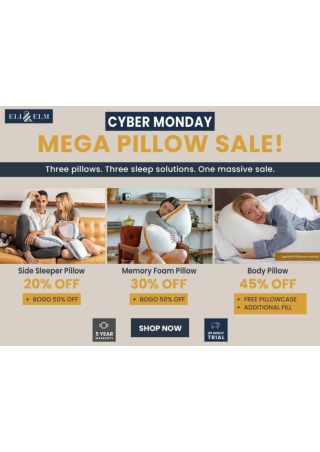 CYBER MONDAY MEGA PILLOW SALE