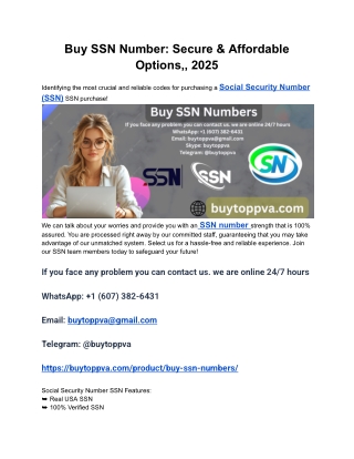 Buy SSN Number_ Secure & Affordable Options,, 2025