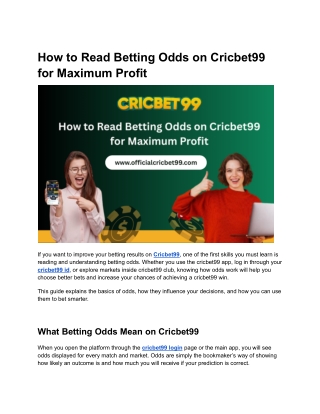 How to Read Betting Odds on Cricbet99 for Maximum Profit (2)