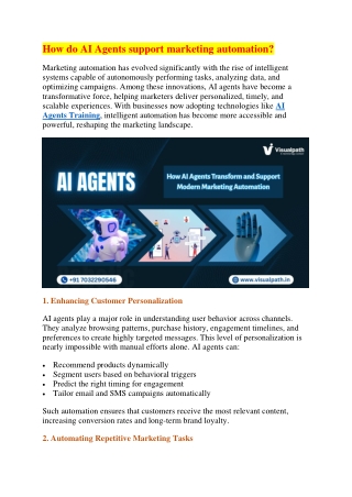 AI Agent Course | Top AI Agents Online Training at Visualpath