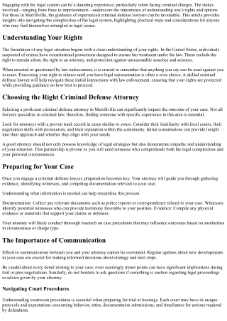 Navigating the Legal System: Tips from Merrillville Criminal Defense Lawyers