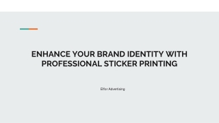 Enhance Your Brand Identity with Professional Sticker Printing Services in Dubai