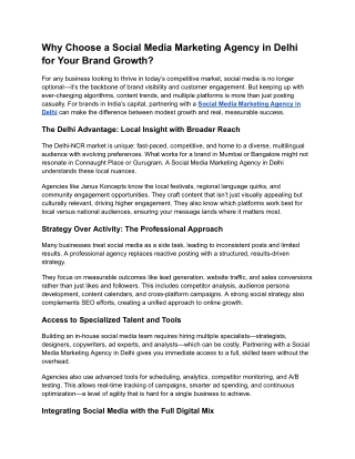 Social Media Marketing Agency in Delhi