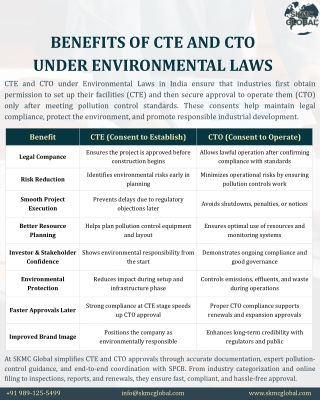 CTE and CTO under Environmental Laws