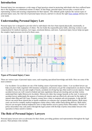 The Ultimate Guide to Personal Injury Lawyers in San Diego