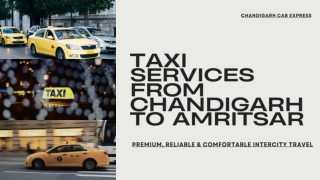Taxi Services from Chandigarh to Amritsar