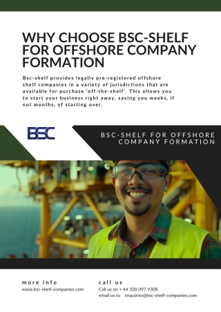 Why Choose Bsc-Shelf for Offshore Company Formation