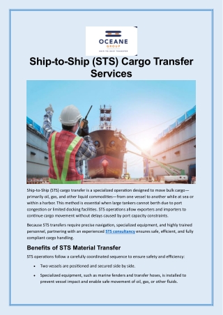 Ship-to-Ship (STS) Cargo Transfer Services