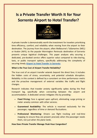 Is a Private Transfer Worth It for Your Sorrento Airport to Hotel Transfer?