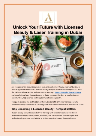 Unlock Your Future with Licensed Beauty