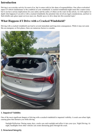 What Happens if I Drive with a Cracked Windshield?