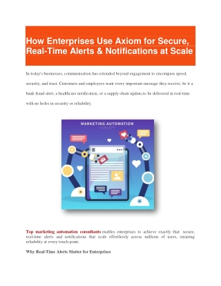 How Enterprises Use Axiom for Secure RealTime Alerts & Notifications at Scale