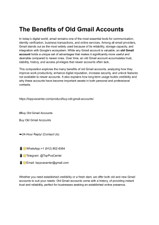 9.3 Top Trusted Sites to Buy Old Gmail Accounts