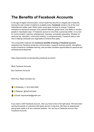 _19.1 Best Sites to Buy Facebook Accounts (Aged & Pva)...2025