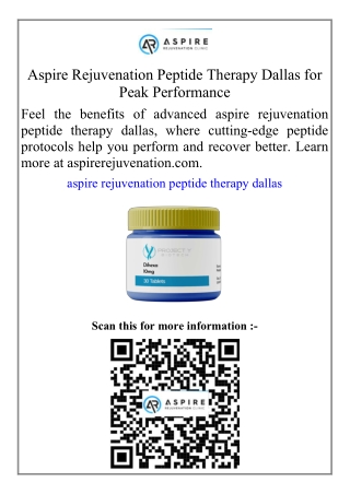 Aspire Rejuvenation Peptide Therapy Dallas for Peak Performance