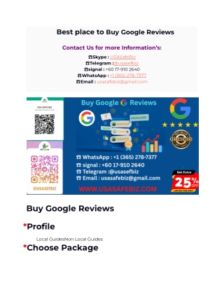 Best place to Buy Google Reviews