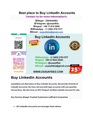 Best place to Buy LinkedIn Accounts